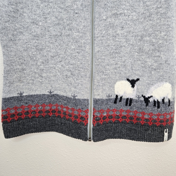 Woolrich Heather Gray Zip-Up Vest 100% Lamb's Wool - Picture 8 of 15